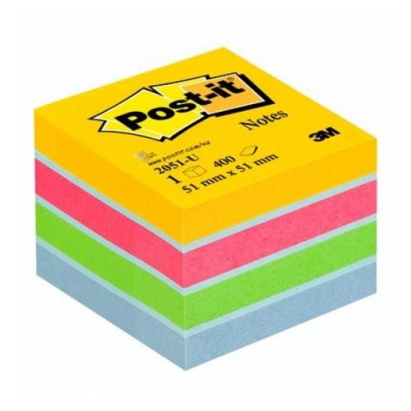 Cubo di foglietti Post-it colori ULTRA - 400 fogli